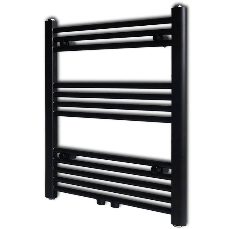 Rack de serviette de radiateur Vidaxl droit 600x764 mm noir