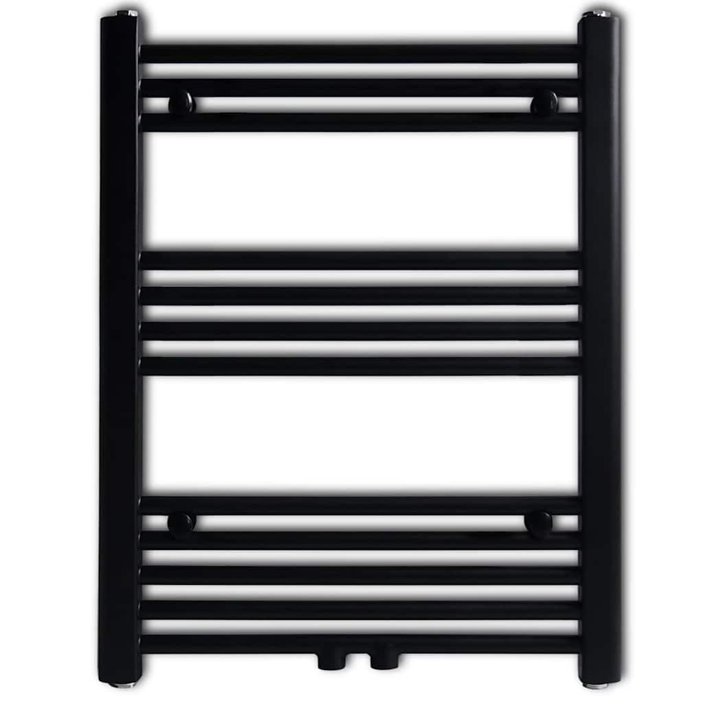 Rack de serviette de radiateur Vidaxl droit 600x764 mm noir