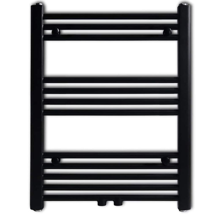 Rack de serviette de radiateur Vidaxl droit 600x764 mm noir