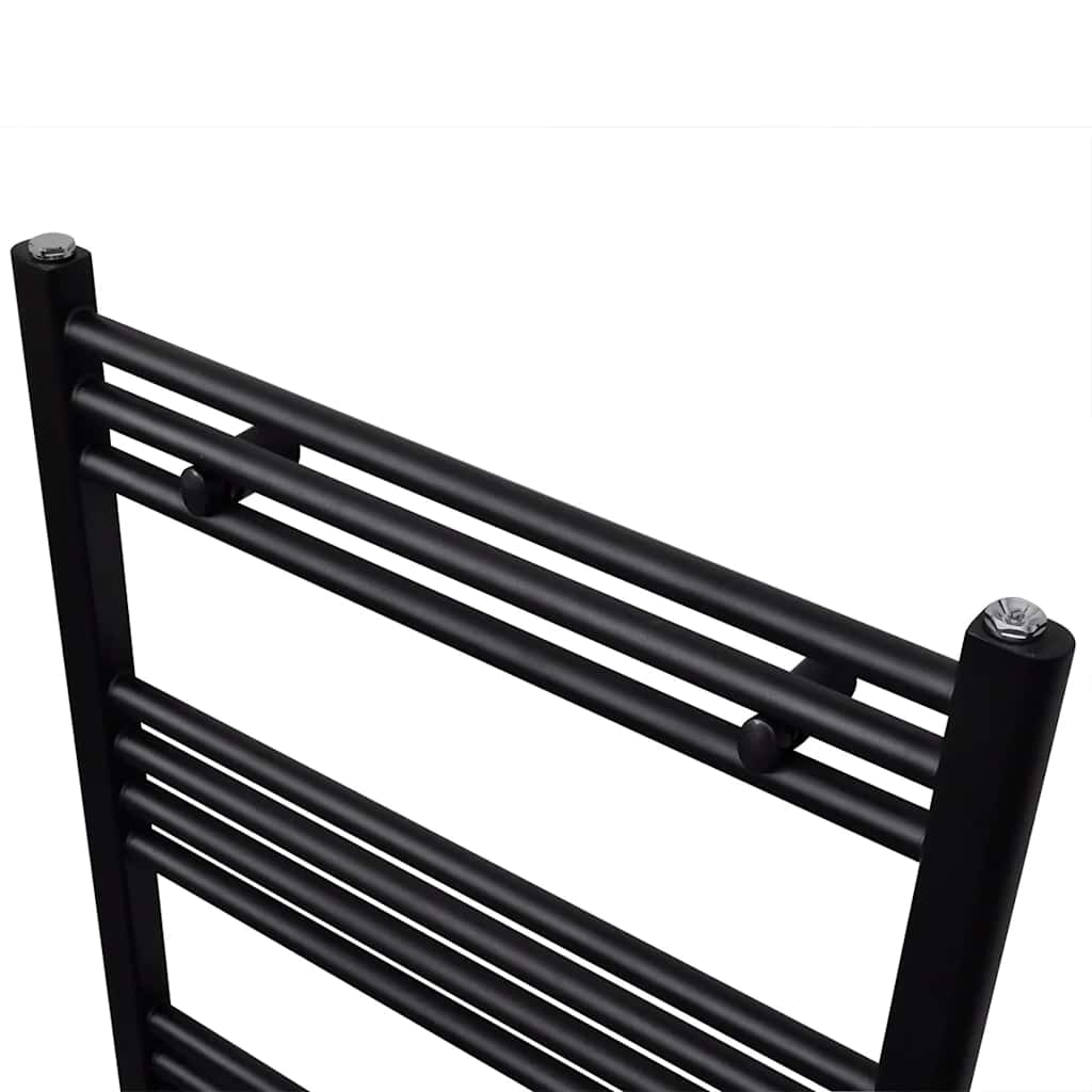 Rack de serviette de radiateur Vidaxl droit 600x764 mm noir