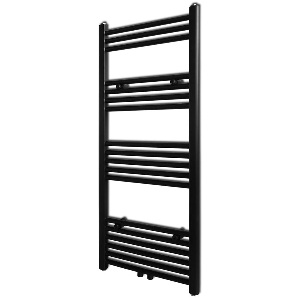 Rack de serviette de radiateur Vidaxl droit 500x1160 mm noir