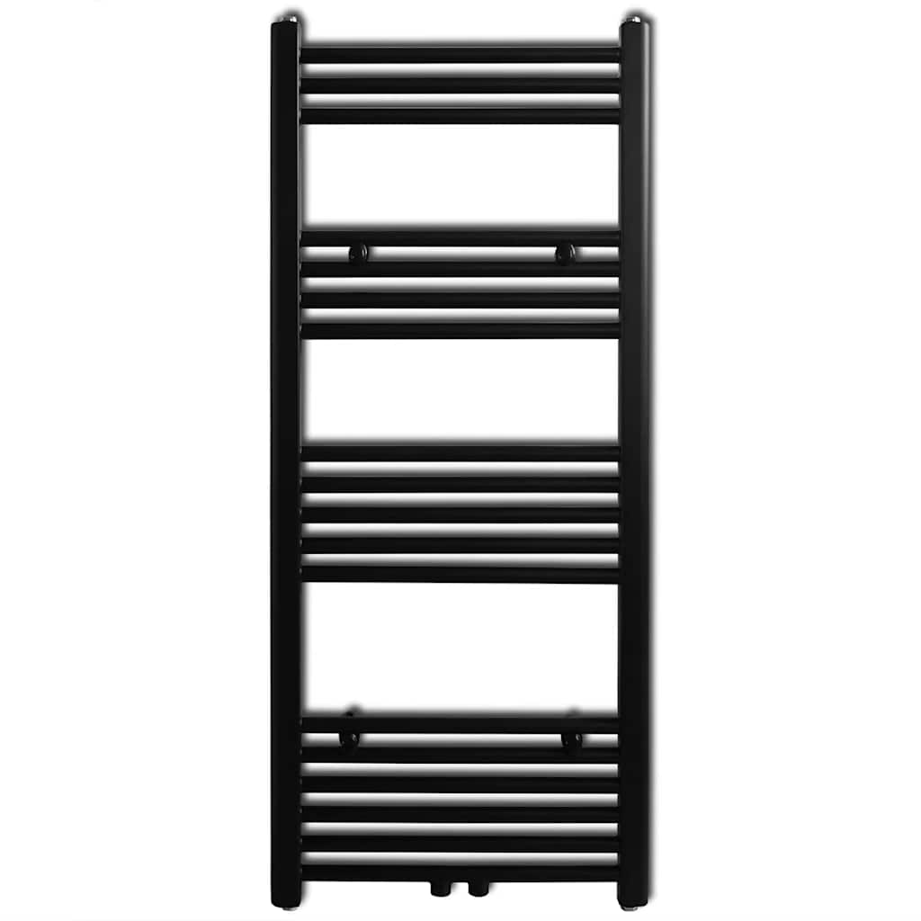 Rack de serviette de radiateur Vidaxl droit 500x1160 mm noir