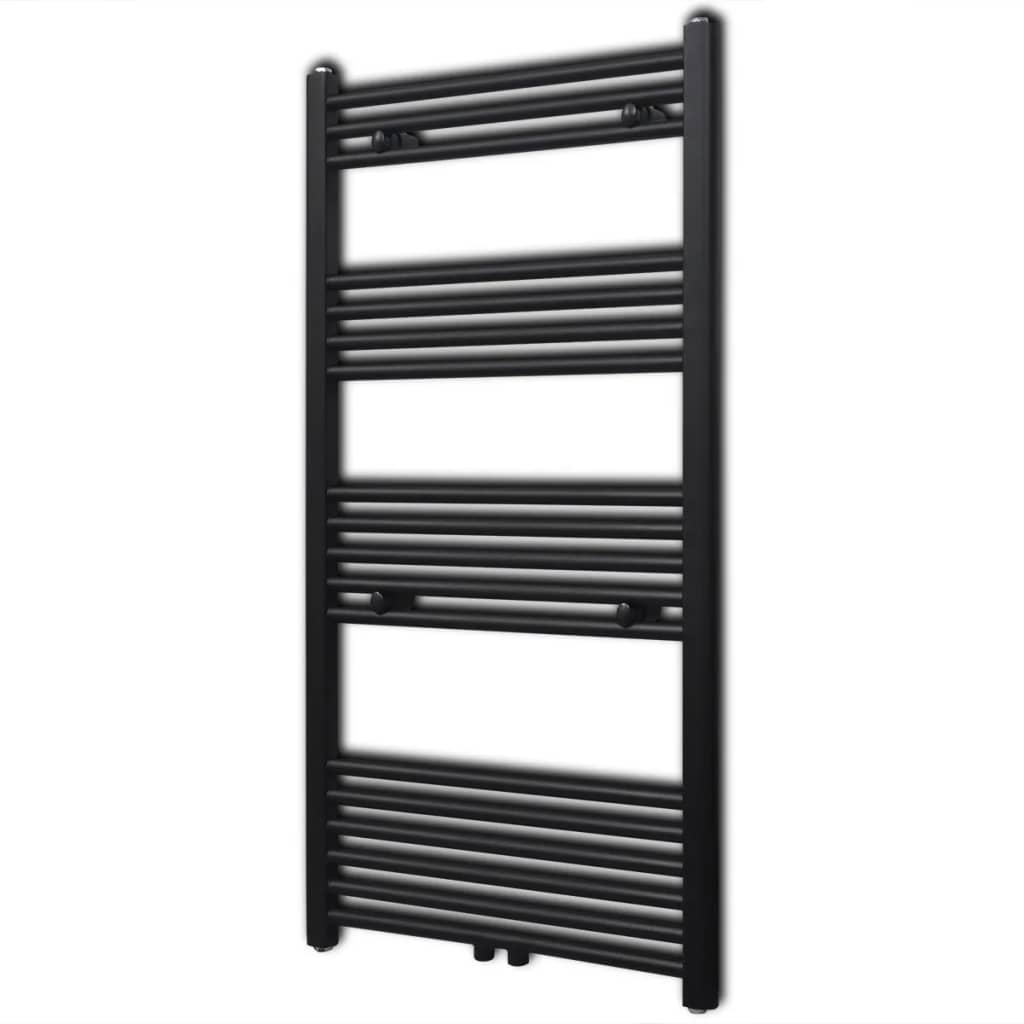 Rack de serviette de radiateur Vidaxl droit 600x1160 mm noir