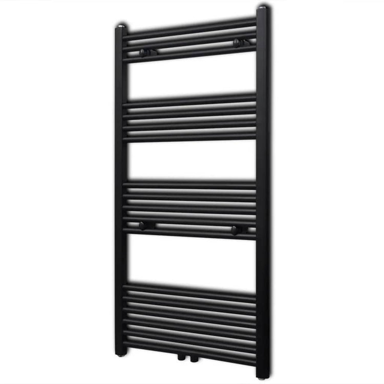Rack de serviette de radiateur Vidaxl droit 600x1160 mm noir