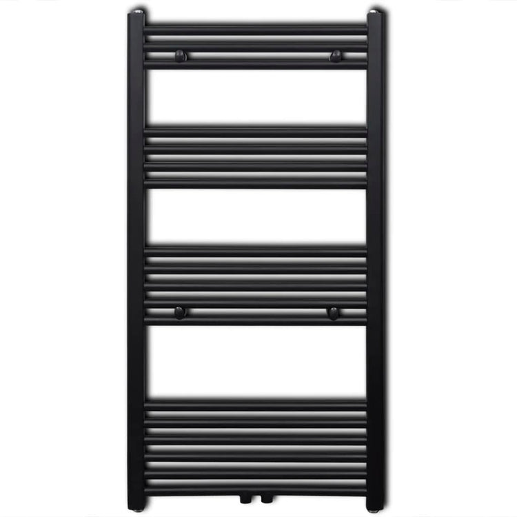 Rack de serviette de radiateur Vidaxl droit 600x1160 mm noir