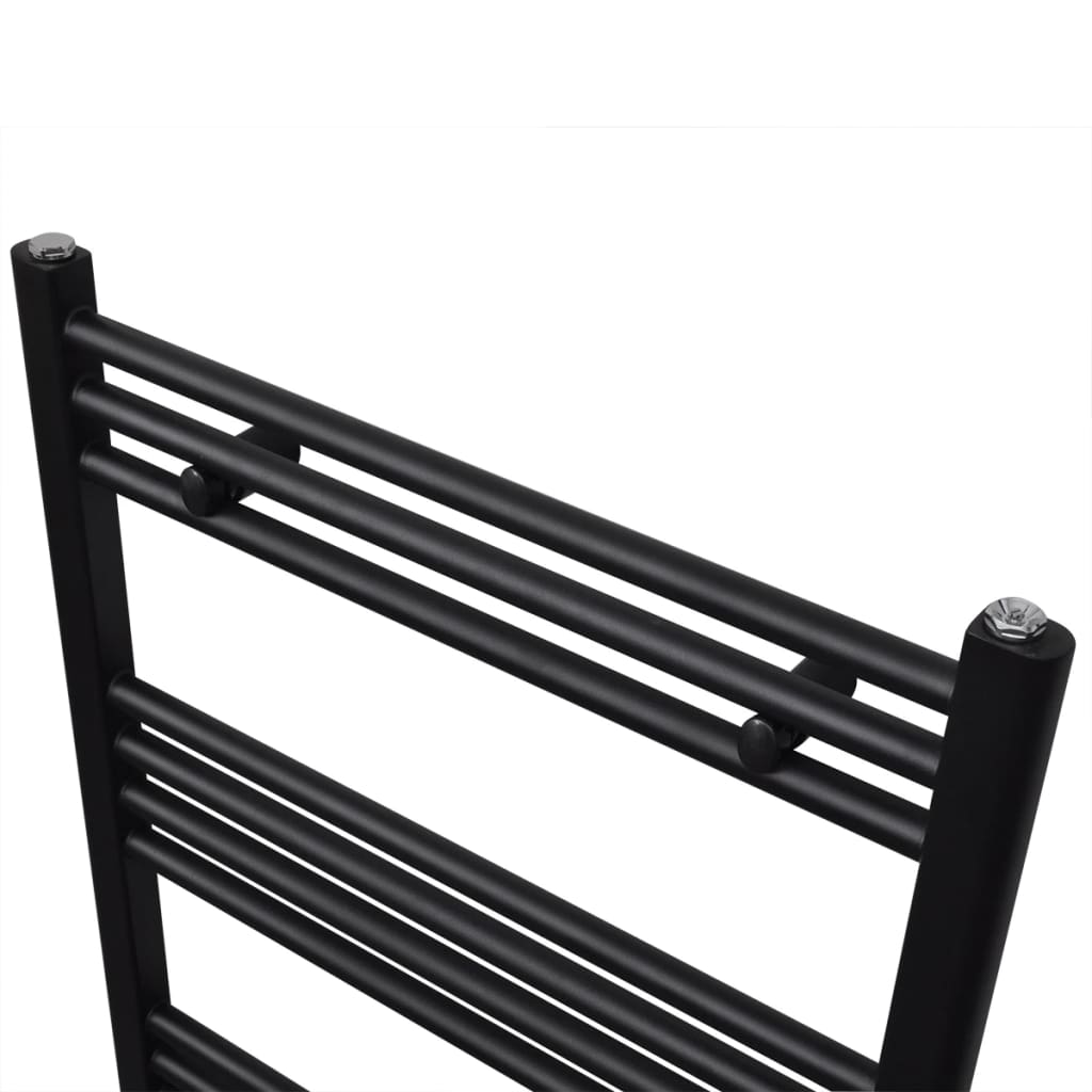 Rack de serviette de radiateur Vidaxl droit 600x1160 mm noir