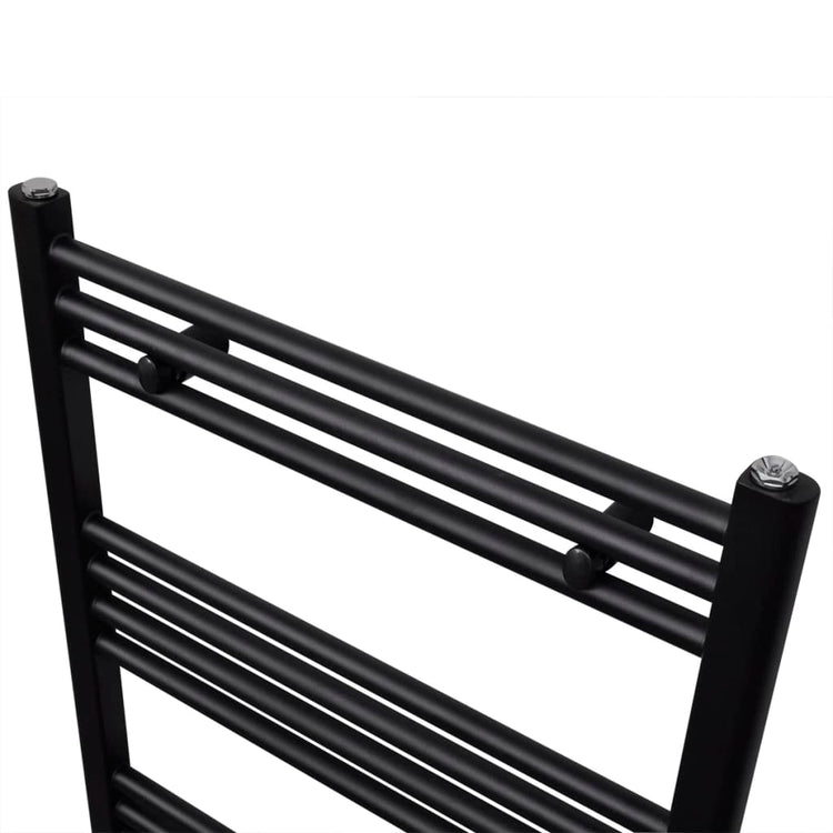Rack de serviette de radiateur Vidaxl droit 600x1160 mm noir