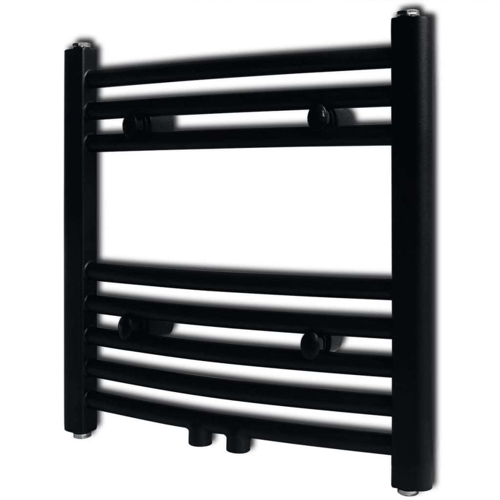 Rack de serviette de radiateur vidaxl plié 480x480 mm noir