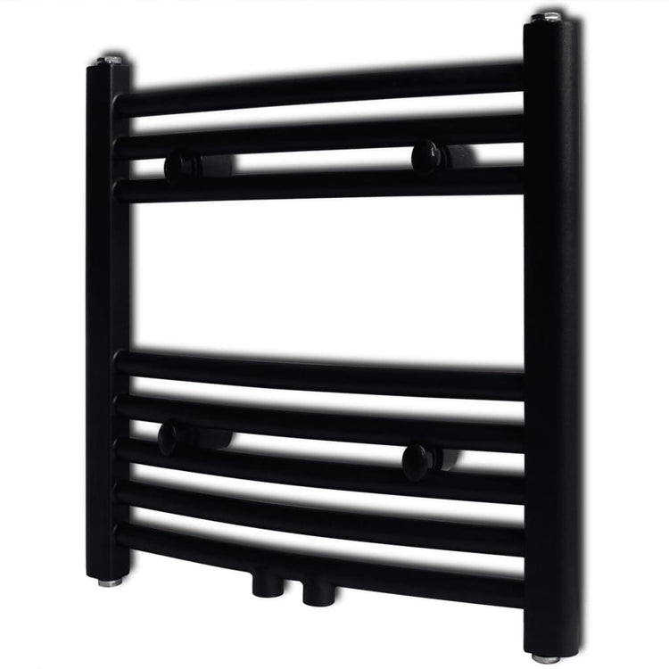 Rack de serviette de radiateur vidaxl plié 480x480 mm noir