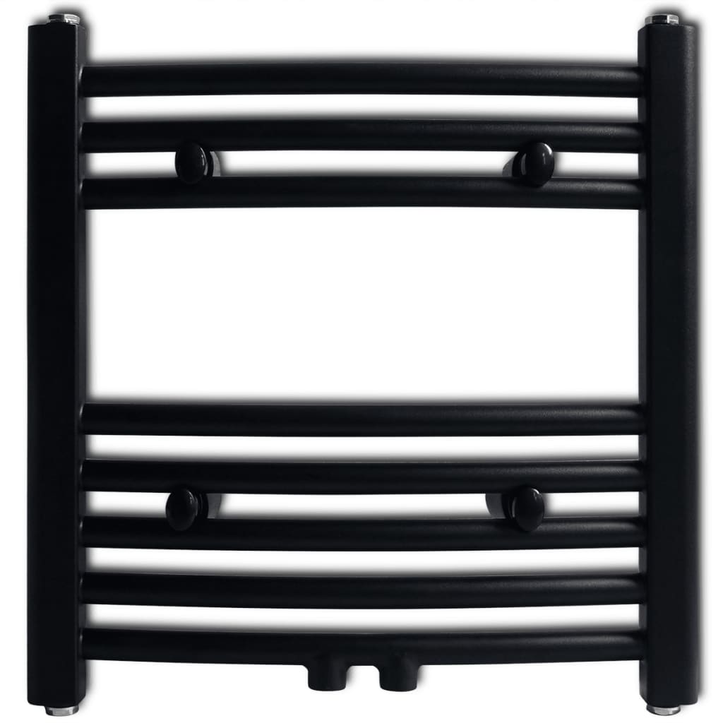 Rack de serviette de radiateur vidaxl plié 480x480 mm noir