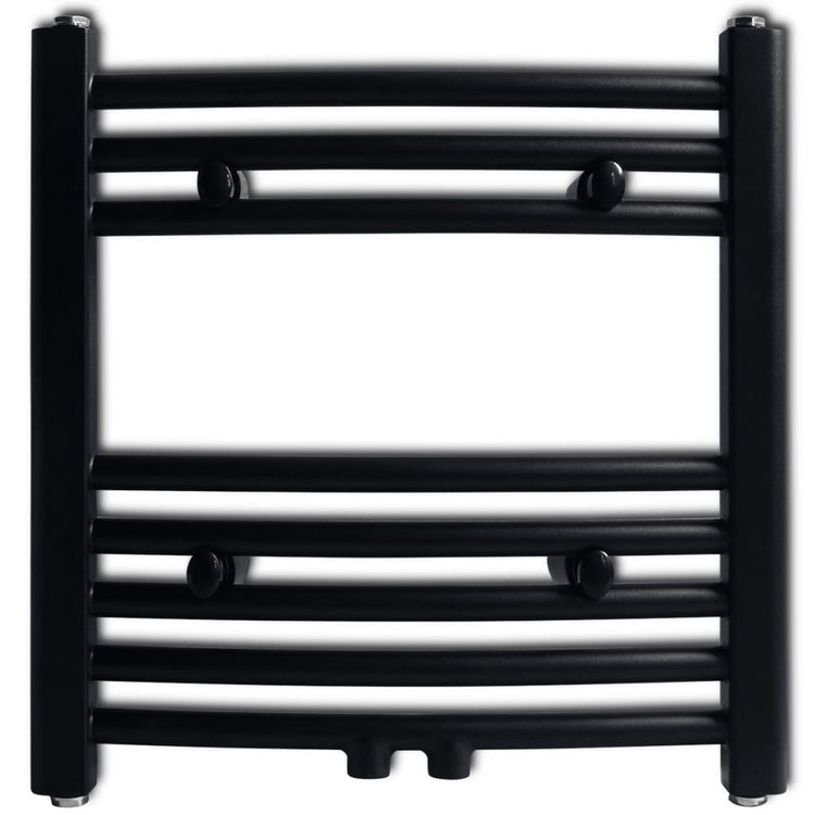 Rack de serviette de radiateur vidaxl plié 480x480 mm noir