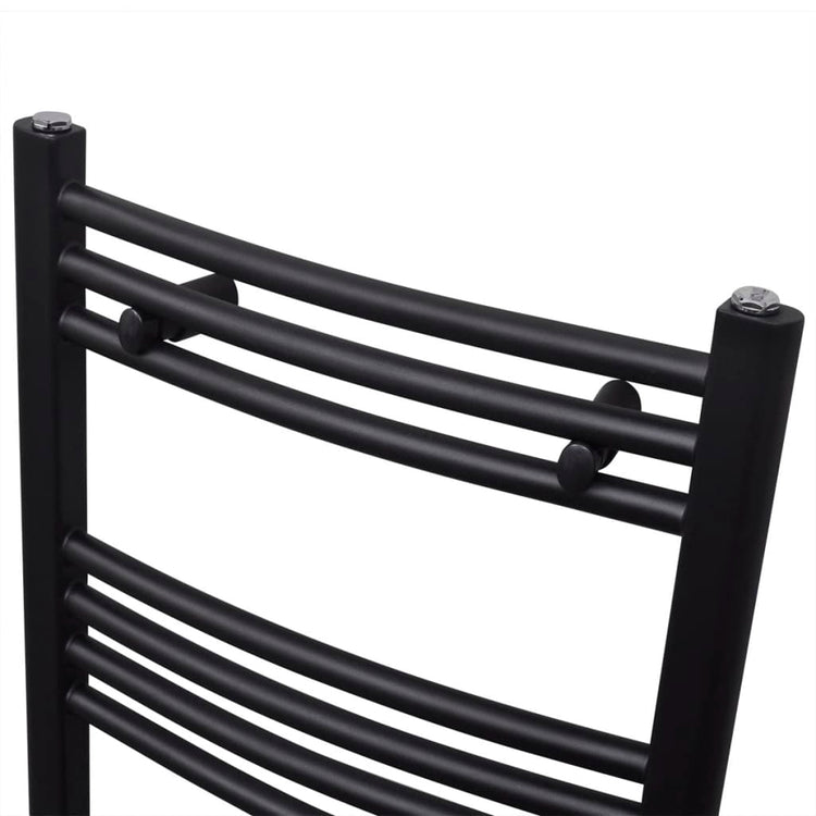 Rack de serviette de radiateur vidaxl plié 480x480 mm noir