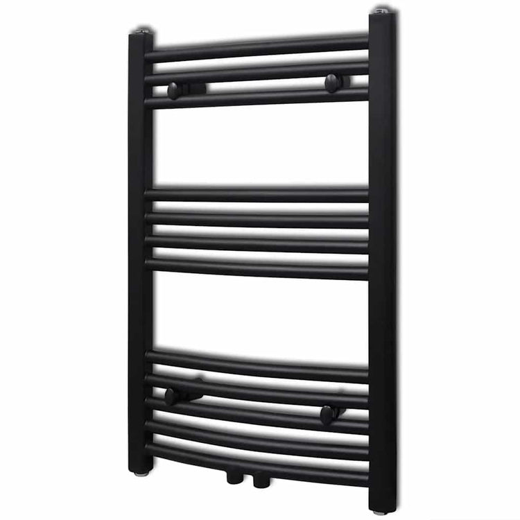 Rack de serviette de radiateur vidaxl plié 500x764 mm noir