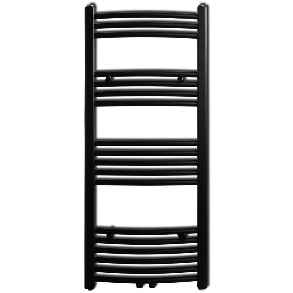 Rack de serviette de radiateur Vidaxl plié 500x1160 mm noir
