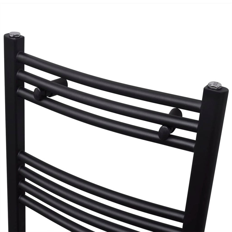 Rack de serviette de radiateur Vidaxl plié 500x1160 mm noir