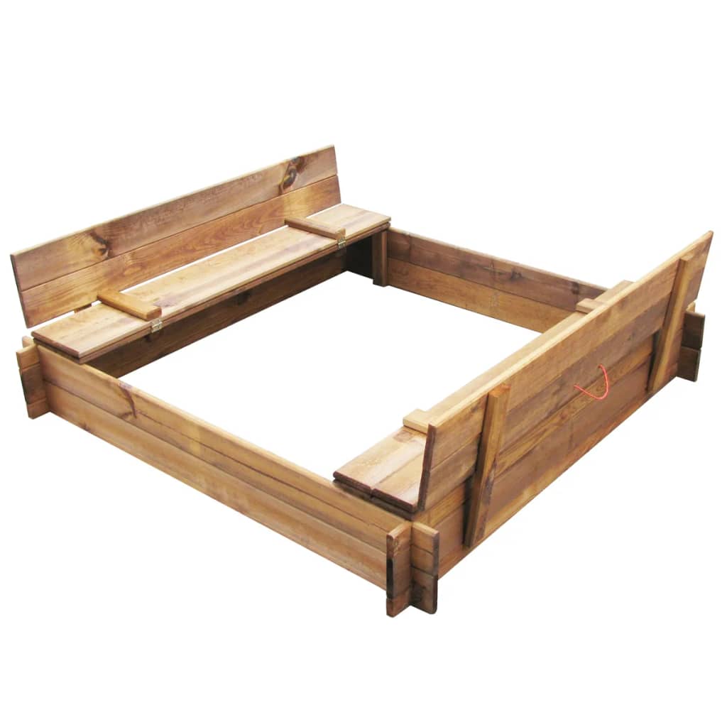 Vidaxl Sandpit Square Imprégné de bois