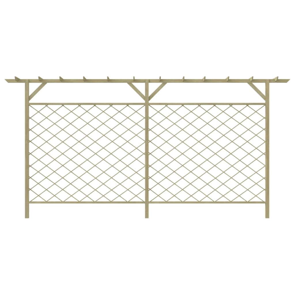 Clôture de jardin vidaxl avec de la latte et du bois de pergola