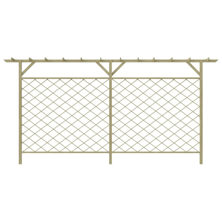 Clôture de jardin vidaxl avec de la latte et du bois de pergola