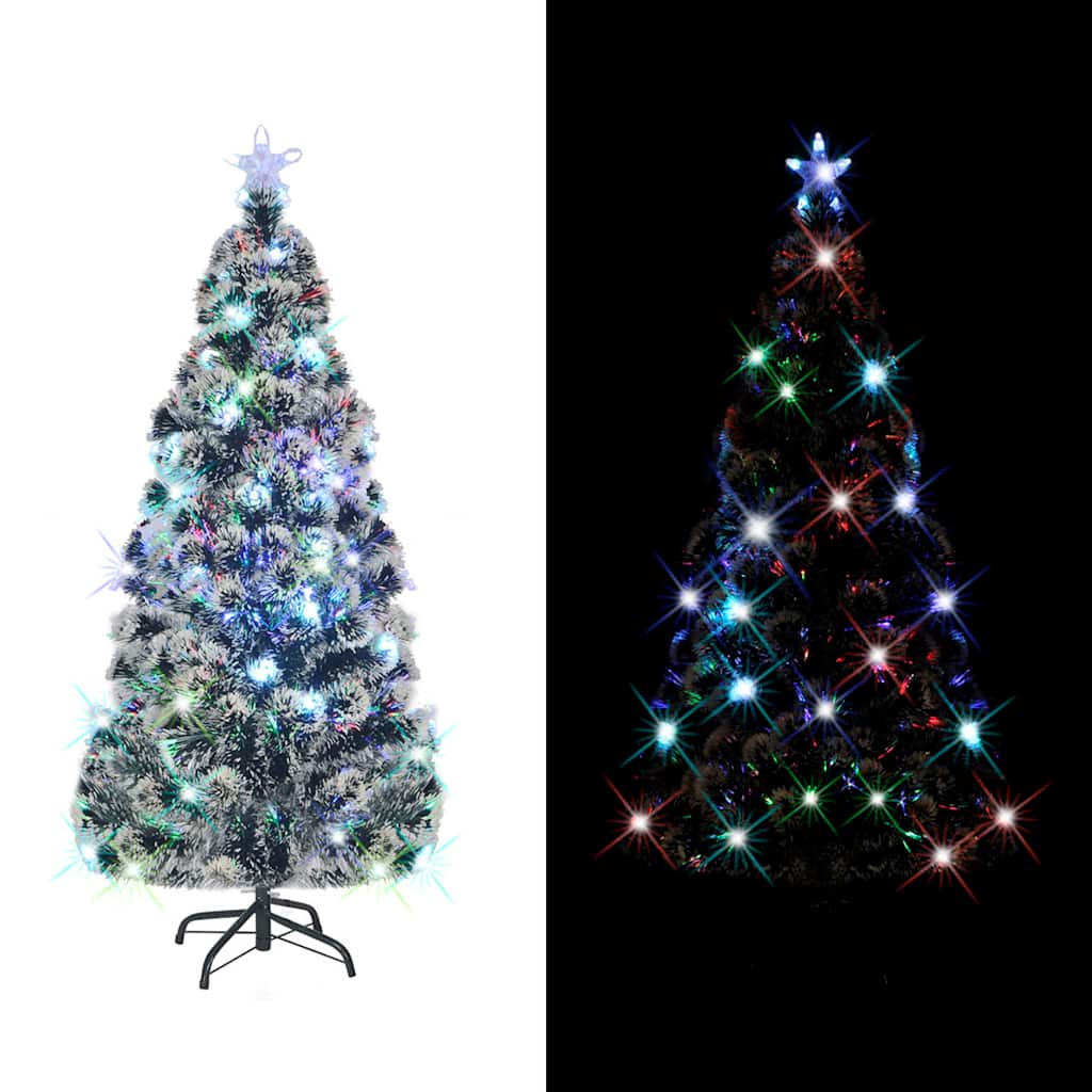 Arbre de Noël vidaxl avec LED et standard 210 cm à fibre optique