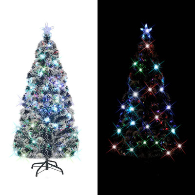 Arbre de Noël vidaxl avec LED et standard 210 cm à fibre optique