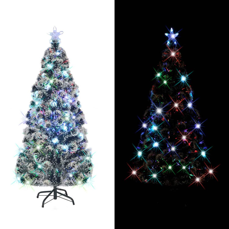 Arbre de Noël vidaxl avec LED et standard 210 cm à fibre optique