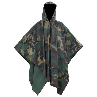 VidaXL poncho de pluie pour camping randonnée armée camouflage imperméable