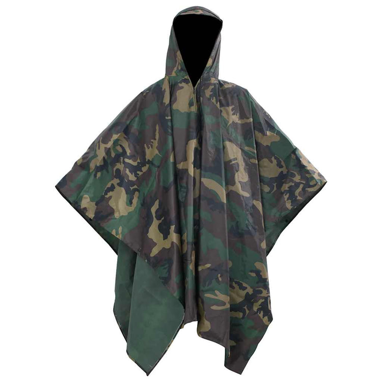 VidaXL poncho de pluie pour camping randonnée armée camouflage imperméable