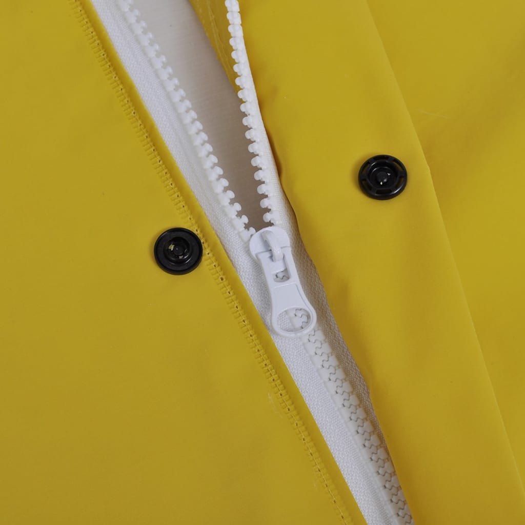 VidaXL imperméable long, résistant à l'eau, très robuste, avec capuche, jaune XL