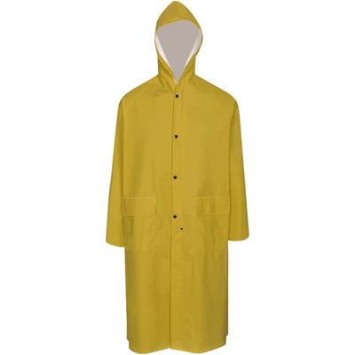VidaXL imperméable long, résistant à l'eau, très robuste, avec capuche, jaune XXL