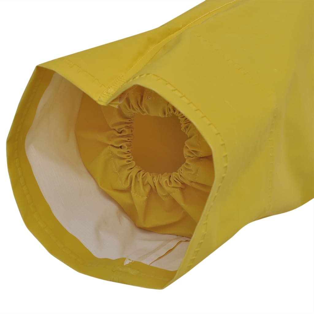 VidaXL imperméable long, résistant à l'eau, très robuste, avec capuche, jaune XXL