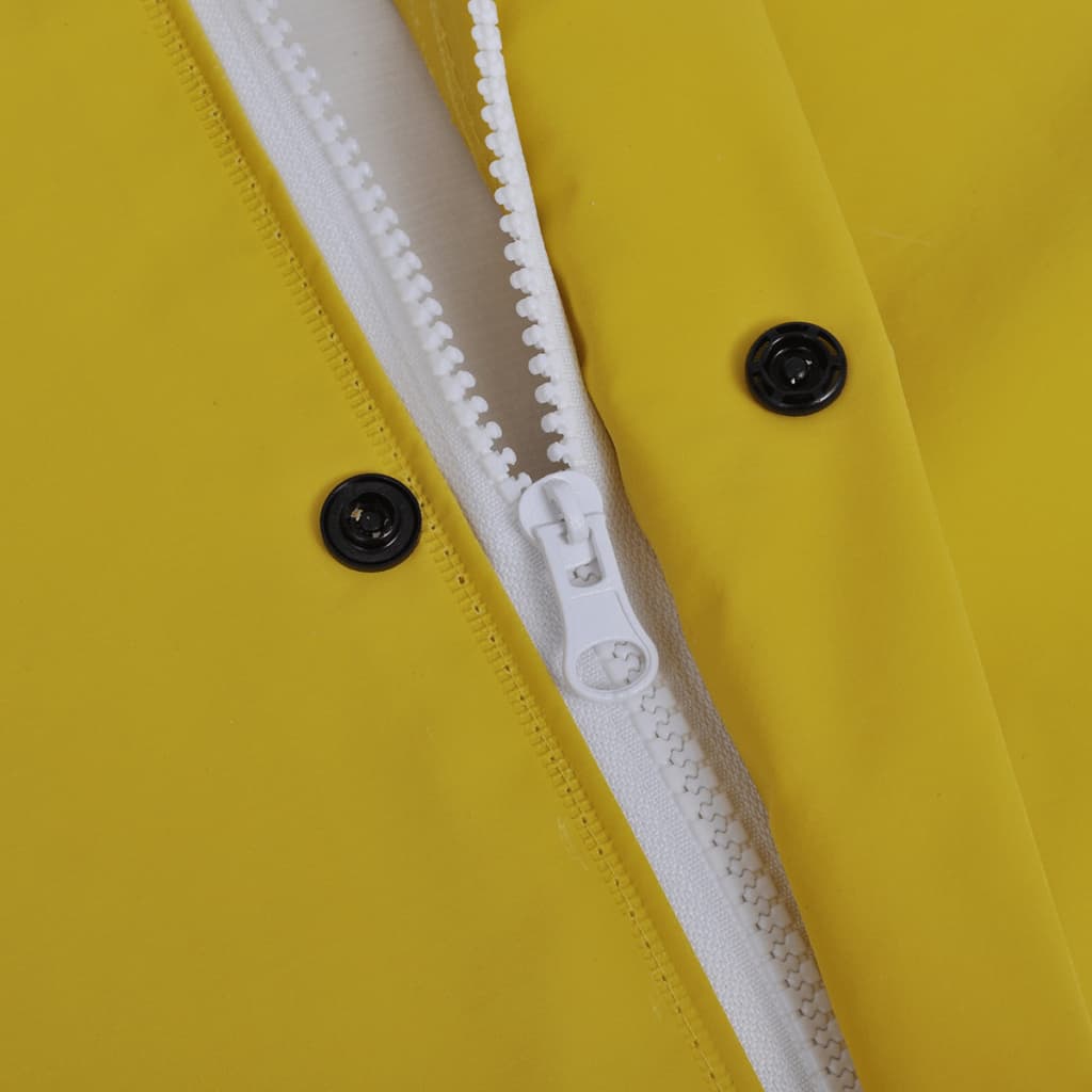 VidaXL imperméable long, résistant à l'eau, très robuste, avec capuche, jaune XXL