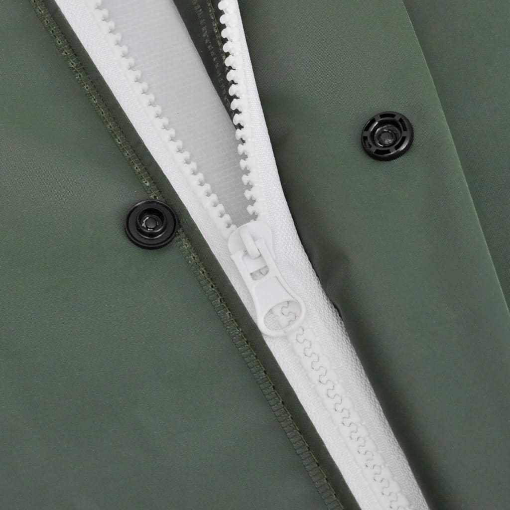 VidaXL imperméable long résistant à l'eau très robuste avec capuche vert l