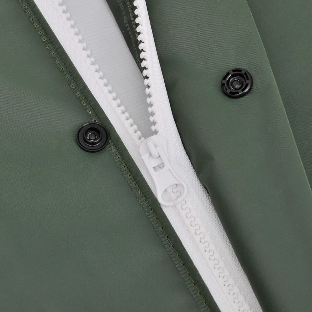 VidaXL imperméable long, résistant à l'eau, très robuste, avec capuche, vert XL
