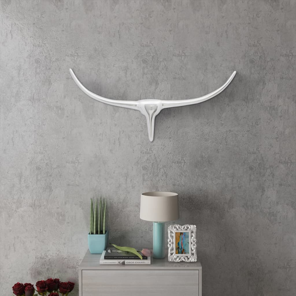 Vidaxl Bull's Head for the Wall Aluminium 72 cm Colore en argent