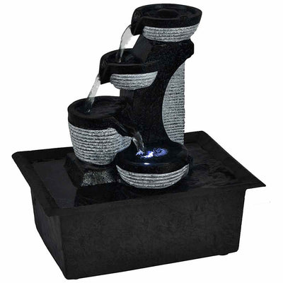 Vidaxl Fountaine intérieure avec éclairage LED polyrésine