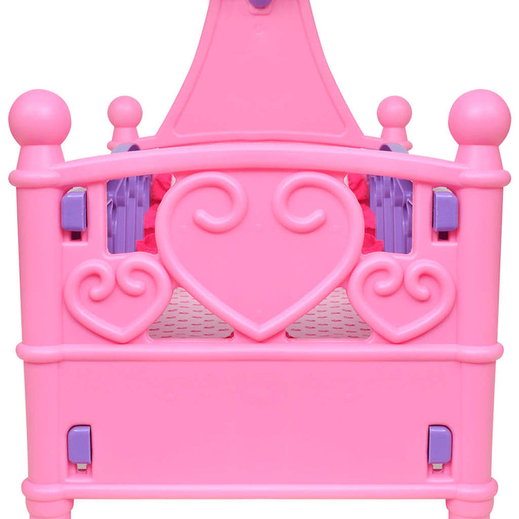 Lit de poupée vidaxl pour la chambre des enfants rose + violet
