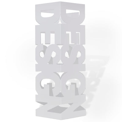 Parapluie Vidaxl Stick Stick Stickder White Square Steel 48,5 cm