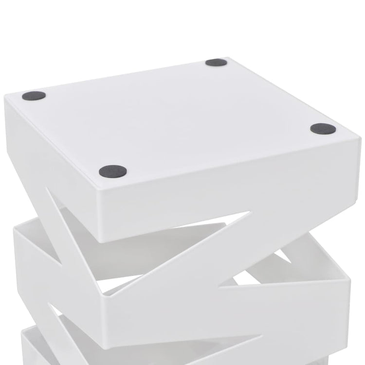 Tableau Vidaxl Breas du support de bâton Bravo carré blanc acier 48,5 cm