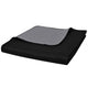 Vidaxl lit matelassé à double face 230x260 cm gris noir