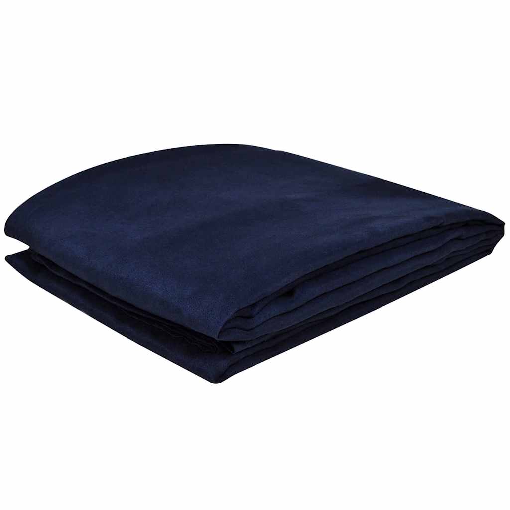 Couverture de la banque Vidaxl microsuede bleu marine 210 x 280 cm