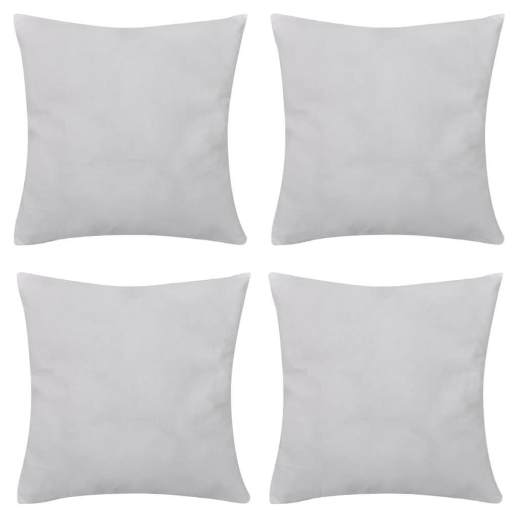 Coussin de vidaxl coton 50 x 50 cm blanc 4 pièces