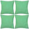 Coussin de vidaxl coton coton 40 x 40 cm de pomme verte 4 pièces