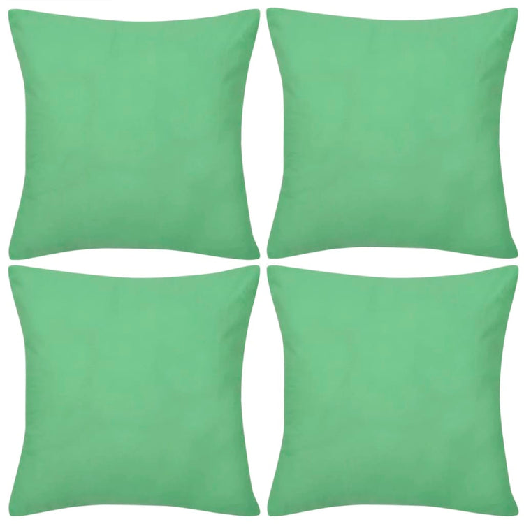 Coussin de vidaxl coton coton 40 x 40 cm de pomme verte 4 pièces