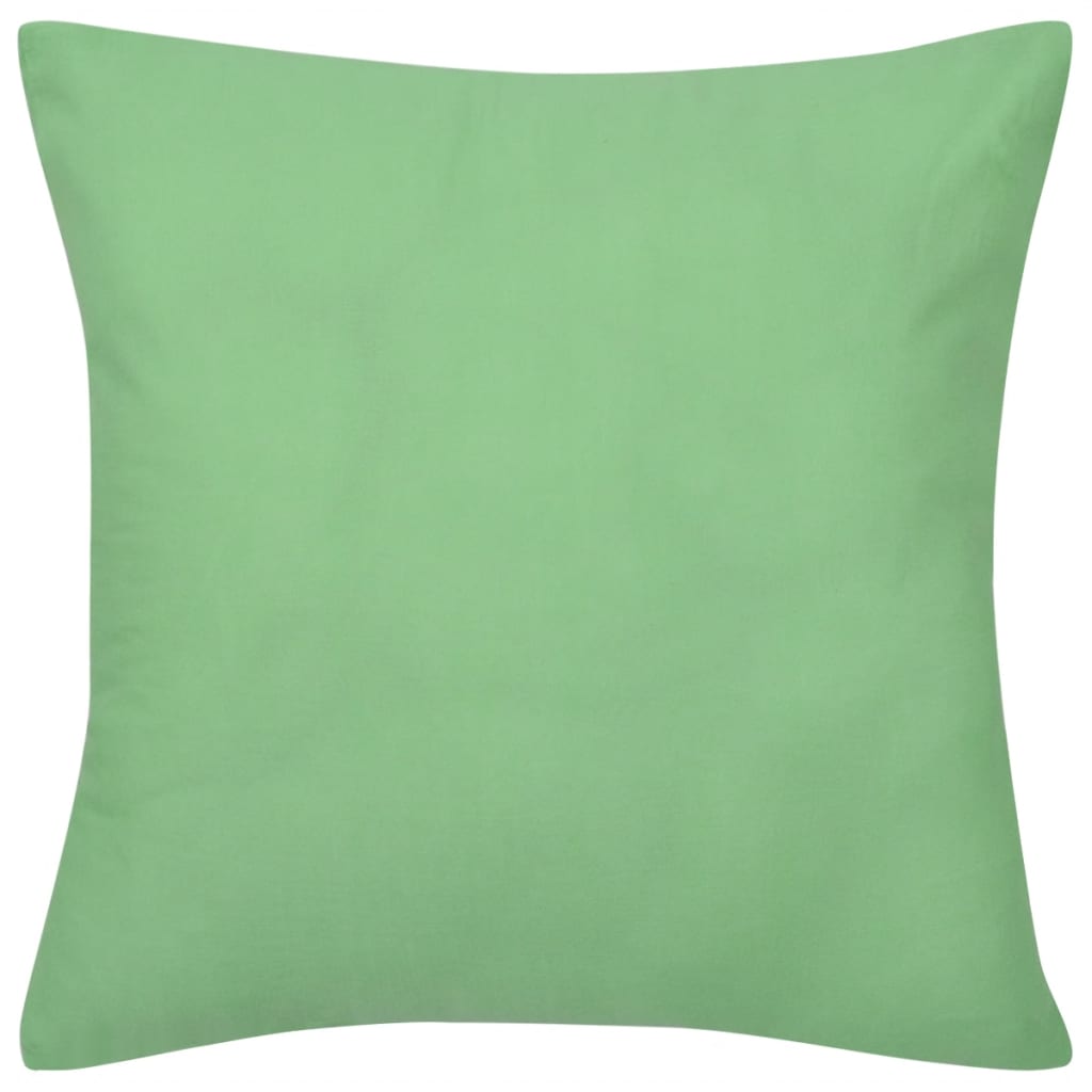 Coussin de vidaxl coton coton 40 x 40 cm de pomme verte 4 pièces