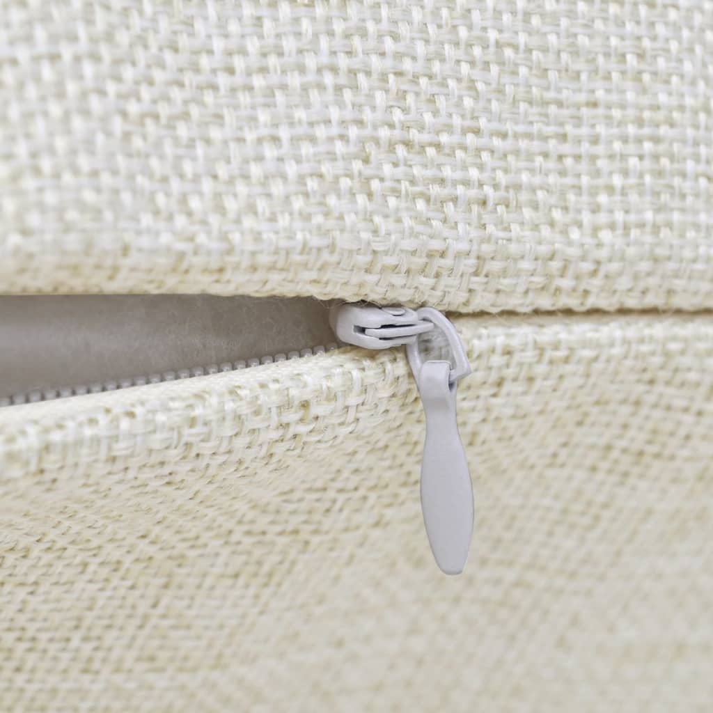 Coussin vidaxl couvre le lin look 80 x 80 cm beige 4 pièces