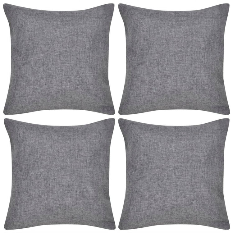 Coussin vidaxl couvre le linge look 40 x 40 cm anthracite 4 pièces