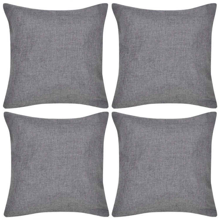 Coussin vidaxl couvre le linge look 50 x 50 cm anthracite 4 pièces