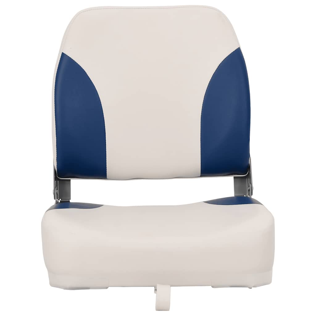 Vidaxl 4 pièces de siège de bateau avec coussins bleu-blanc pliable