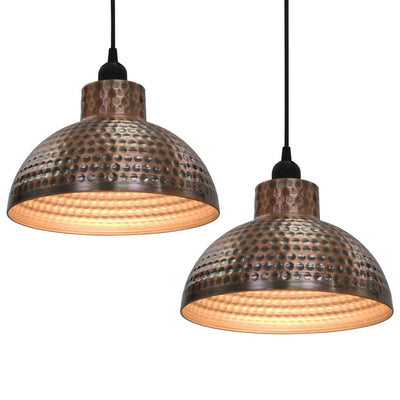 Lampes de plafond Vidaxl à moitié en forme de cuivre - 2 pcs colorés