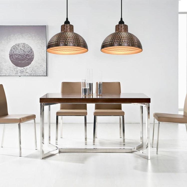 Lampes de plafond Vidaxl à moitié en forme de cuivre - 2 pcs colorés